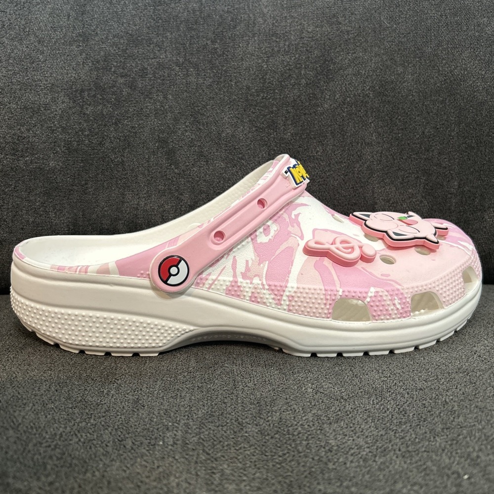 Crocs Pokemon Jigglypuff Clog Women 12 Pink Marble Classic Jibbitz 210243-90H